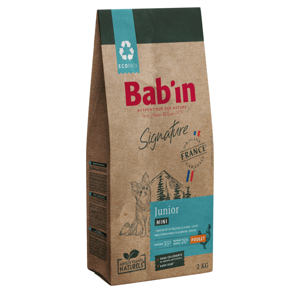 Croquettes – BAB’IN – Signature Mini Junior Poulet – Chiot Petite Taille
