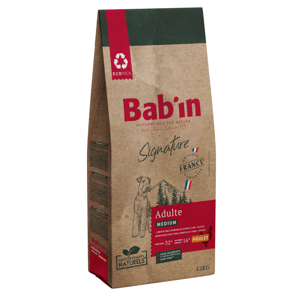 Croquettes – BAB’IN – Signature Medium Adulte Poulet – Chien Taille Moyenne