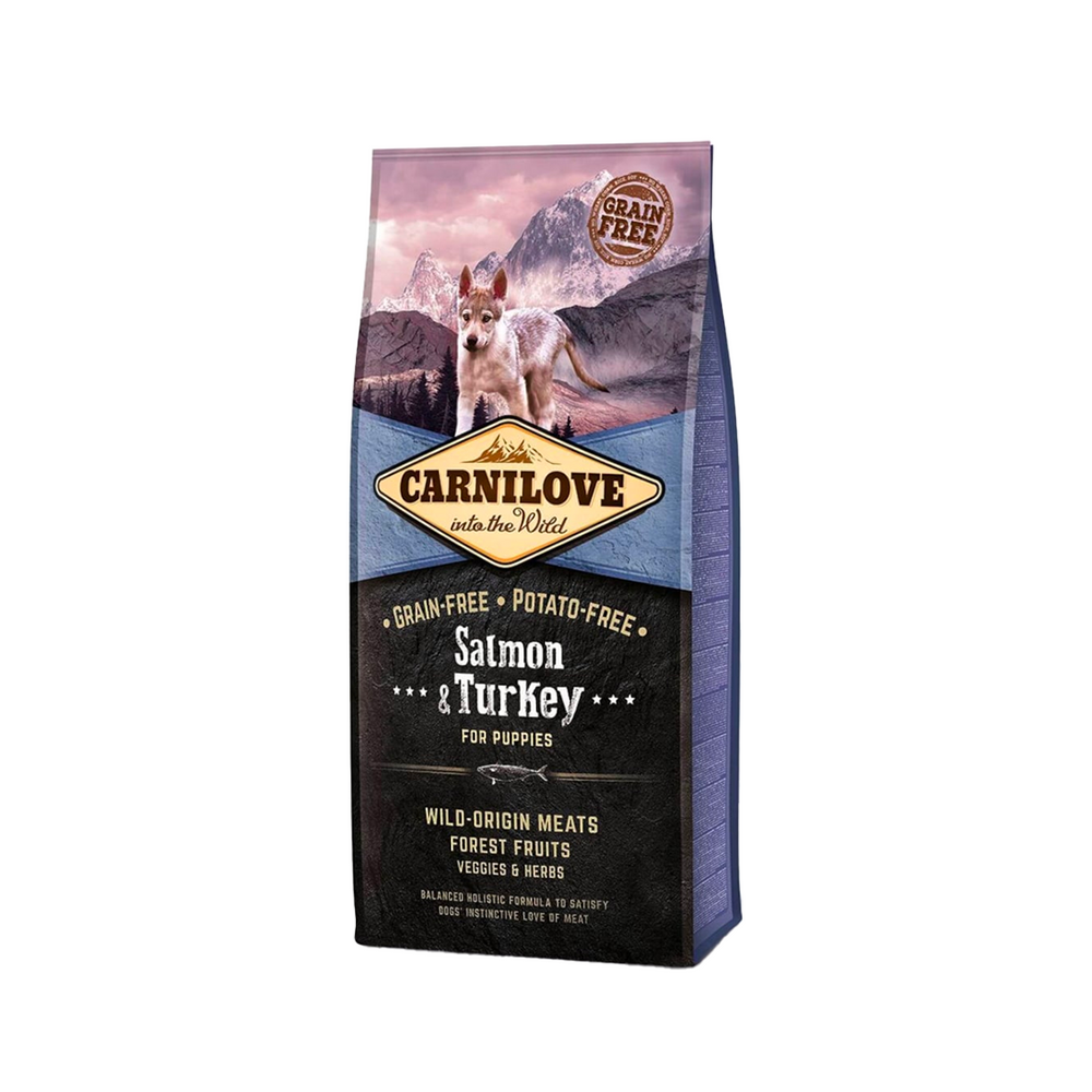 Croquettes – Carnilove – Chiot Saumon & Dinde – Puppy All Breeds