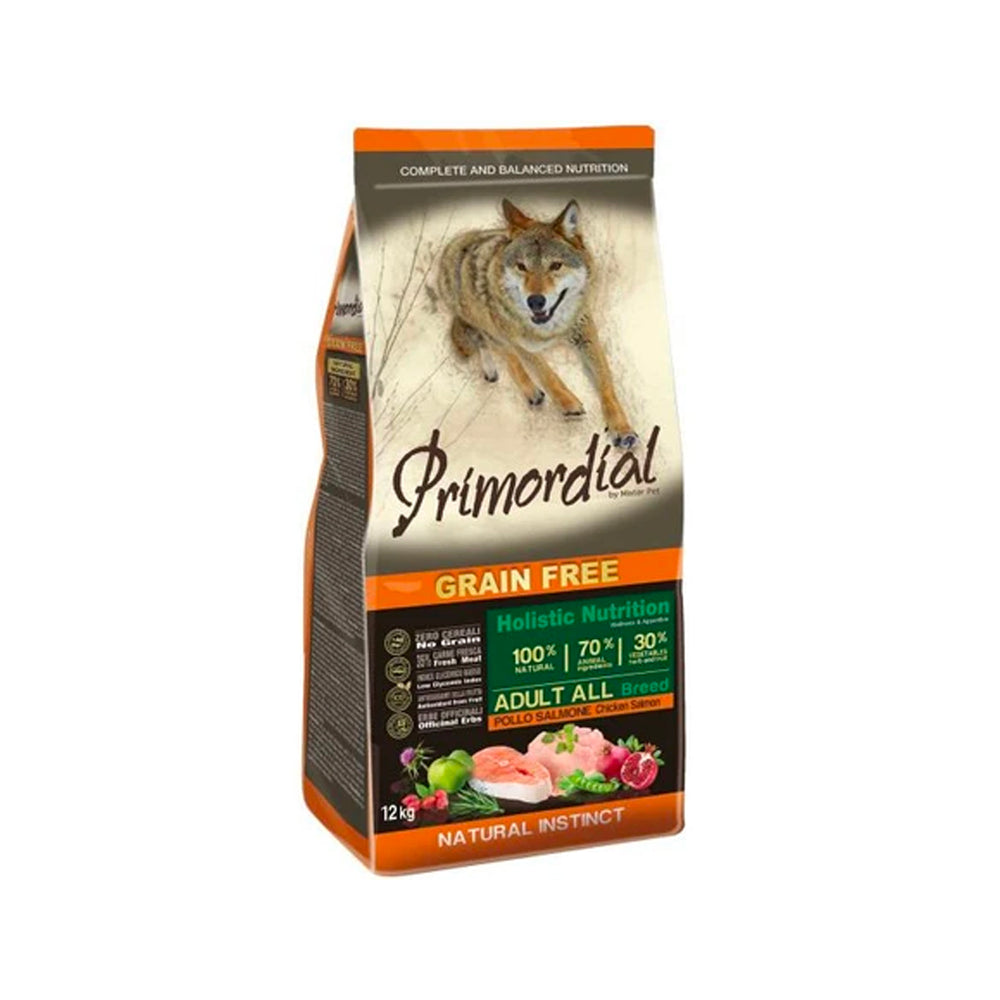 Croquettes – Primordial – Grain Free Poulet & Saumon – Chien Adulte