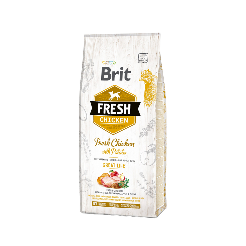Croquettes - BRIT Fresh - Premium - Chien Adulte Poulet