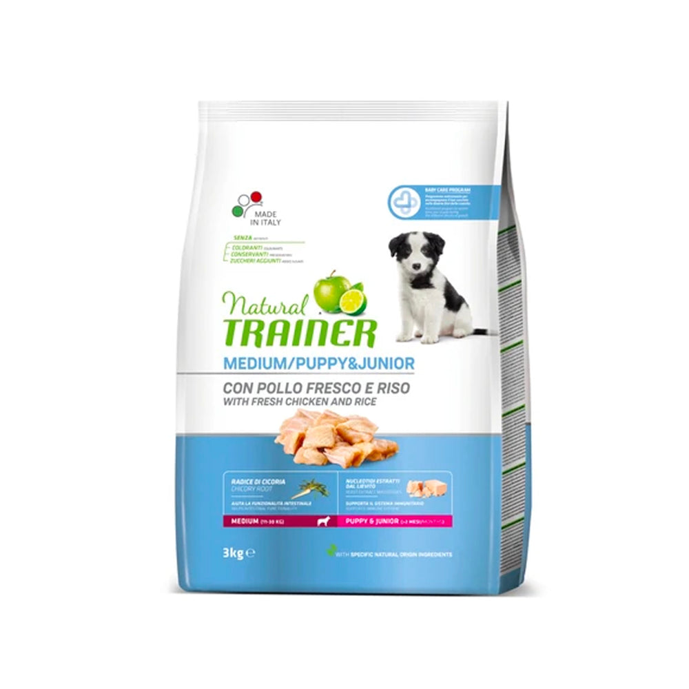 Croquettes - Natural Trainer - Chiot Puppy Medium Poulet