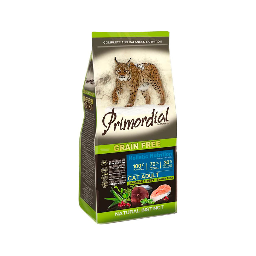 Croquettes - PRIMORDIAL - Grain Free - Chat Adulte Saumon & Thon