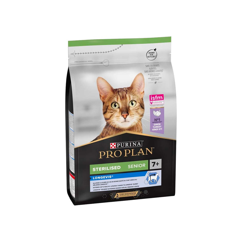 Croquettes - PRO PLAN - Chat Adulte Stérilisé Senior Longevis Dinde