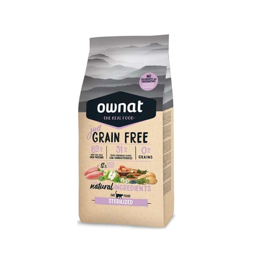 Croquettes OWNAT - Grain Free - Chat Adulte Stérilisé Poulet
