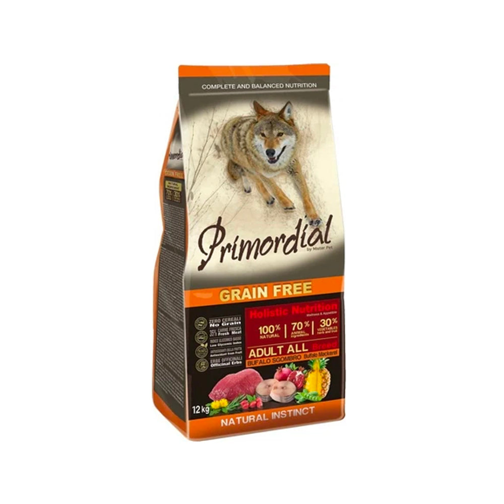 Croquettes - PRIMORDIAL - Grain Free - Chien Adulte Bufalo & Maquereau