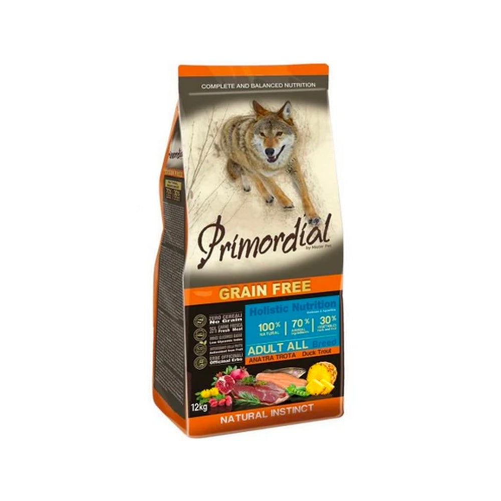 Croquettes - PRIMORDIAL - Grain Free - Chien Adulte Canard & Truite