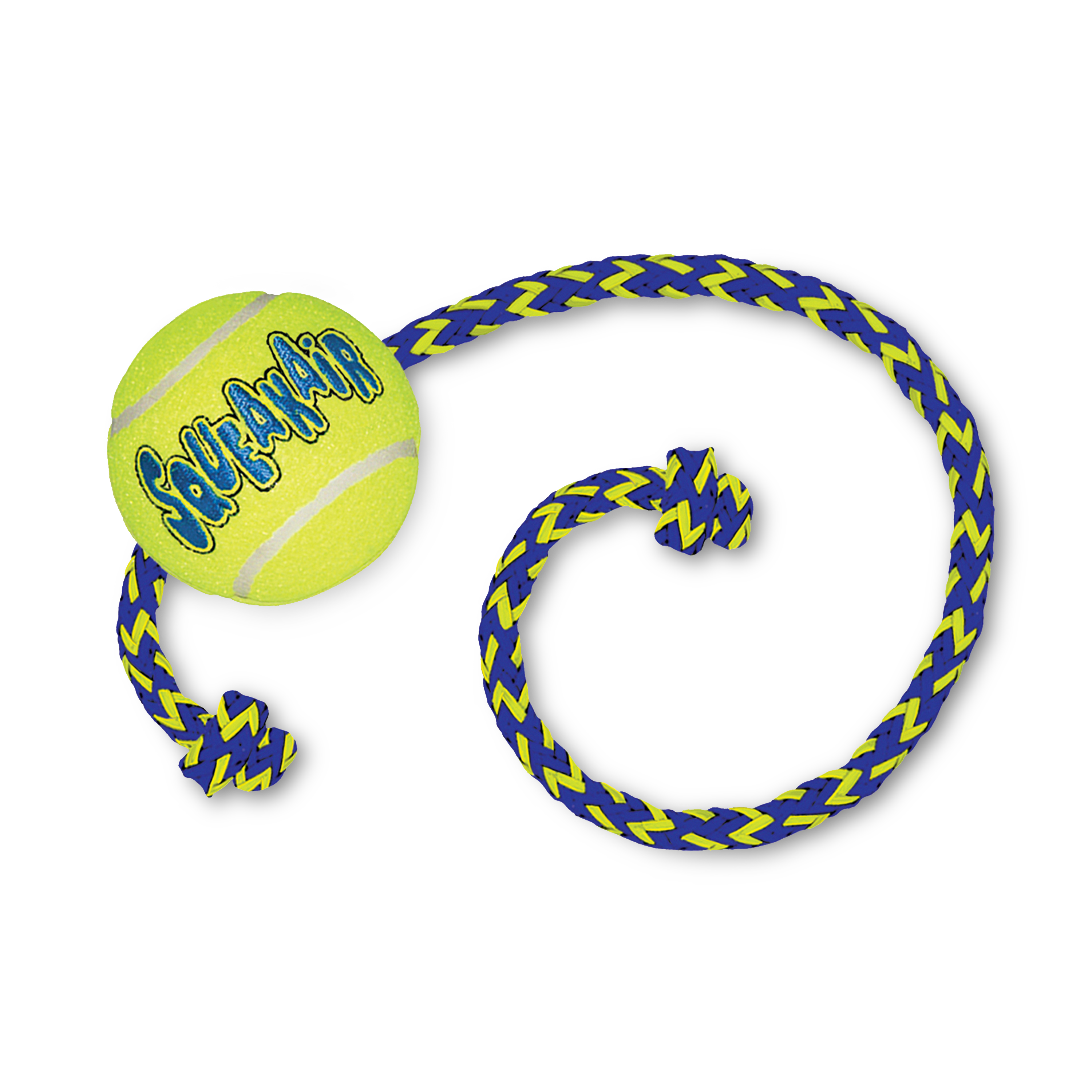 Jouet chien balle tennis couineur corde Kong Air Squeaker M