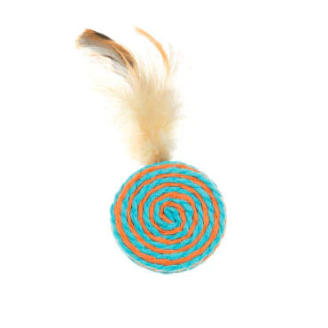Jouet bonbon sisal plumes chat Imac