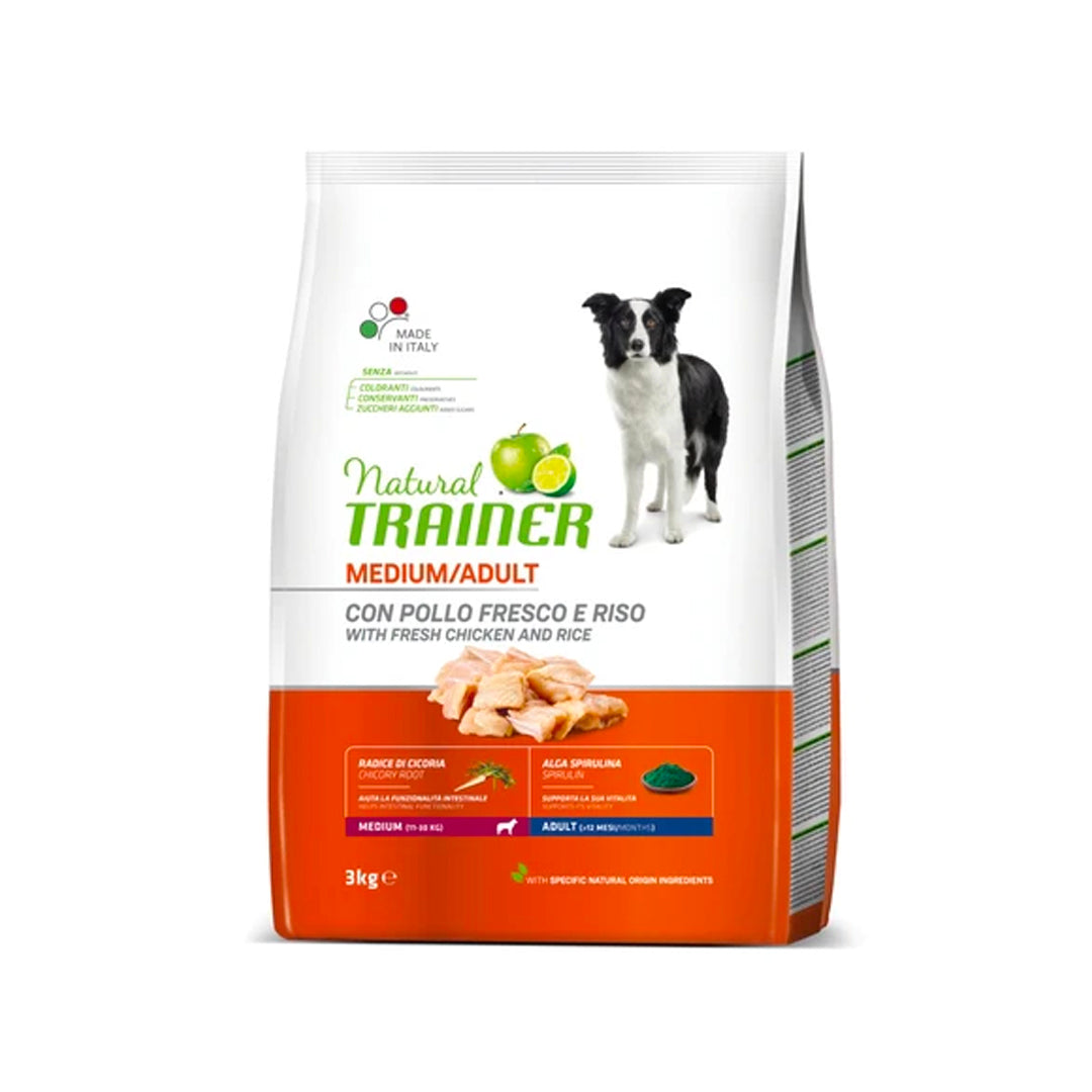 Croquettes – Natural Trainer – Chien Adulte Medium Poulet – Adult Medium