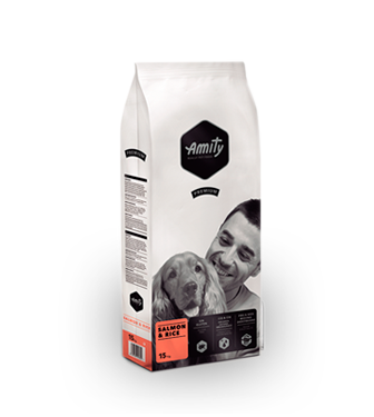 Croquettes – Amity – Premium Salmon & Rice – Chien Adulte