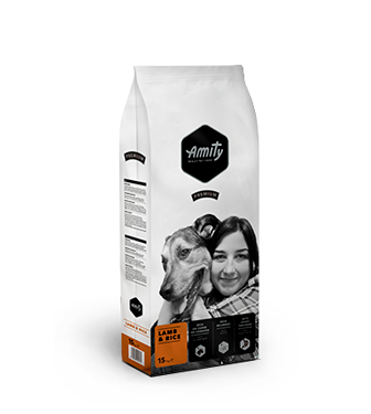 Croquettes – Amity – Premium Lamb & Rice – Chien Adulte