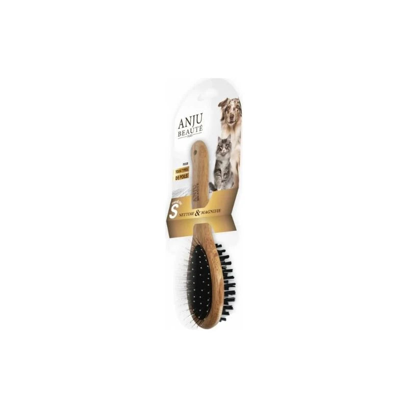 Brosse double face petite taille chien et chat Anju