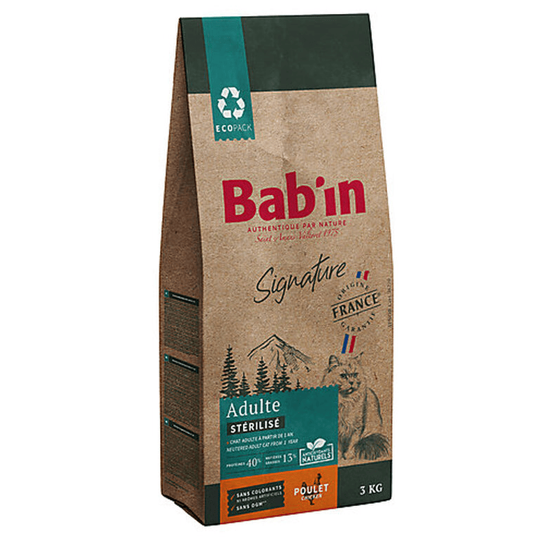 Croquettes – BAB’IN – Poulet – Chat Stérilisé