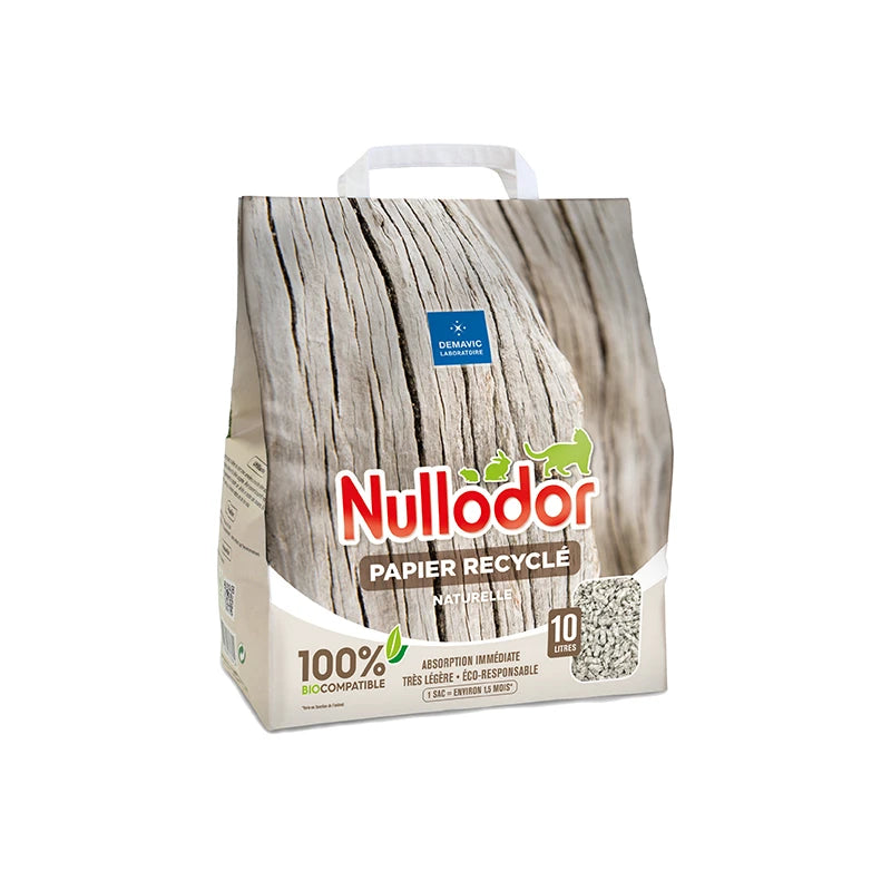Litière papier recyclé Nullodor 10 L / 25 L