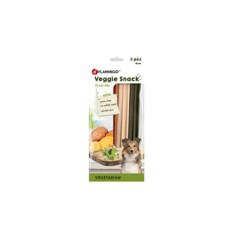 Veggie Barre Mix 18cm x3 chien Flamingo