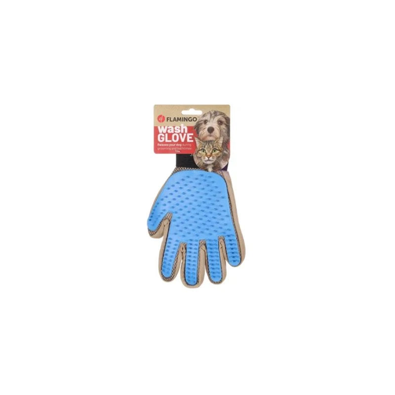 Gant de toilettage 5 doigts chien et chat Flamingo