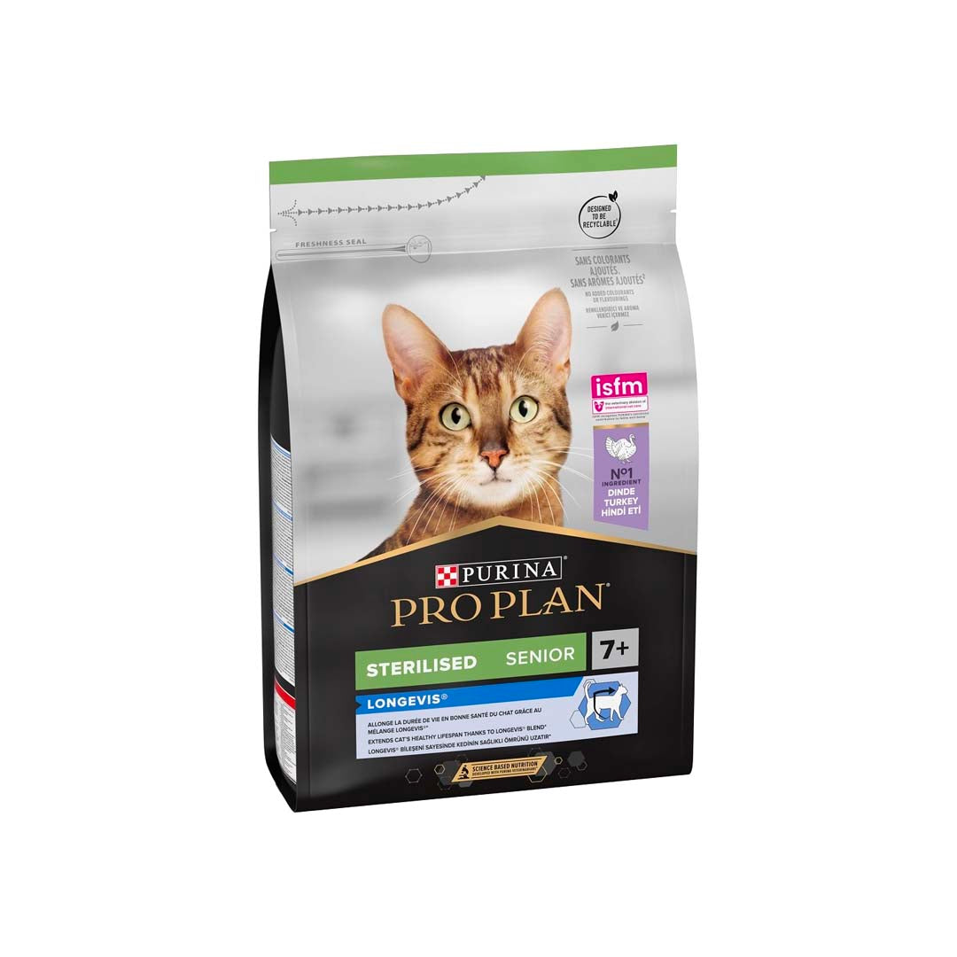 Croquettes - PRO PLAN - Chat Adulte Stérilisé Senior Longevis Dinde