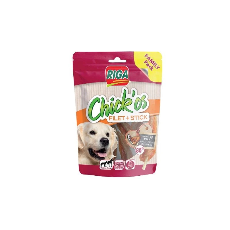Snack Chick'Os filet de poulet et stick Family Pack 300 g chien Riga