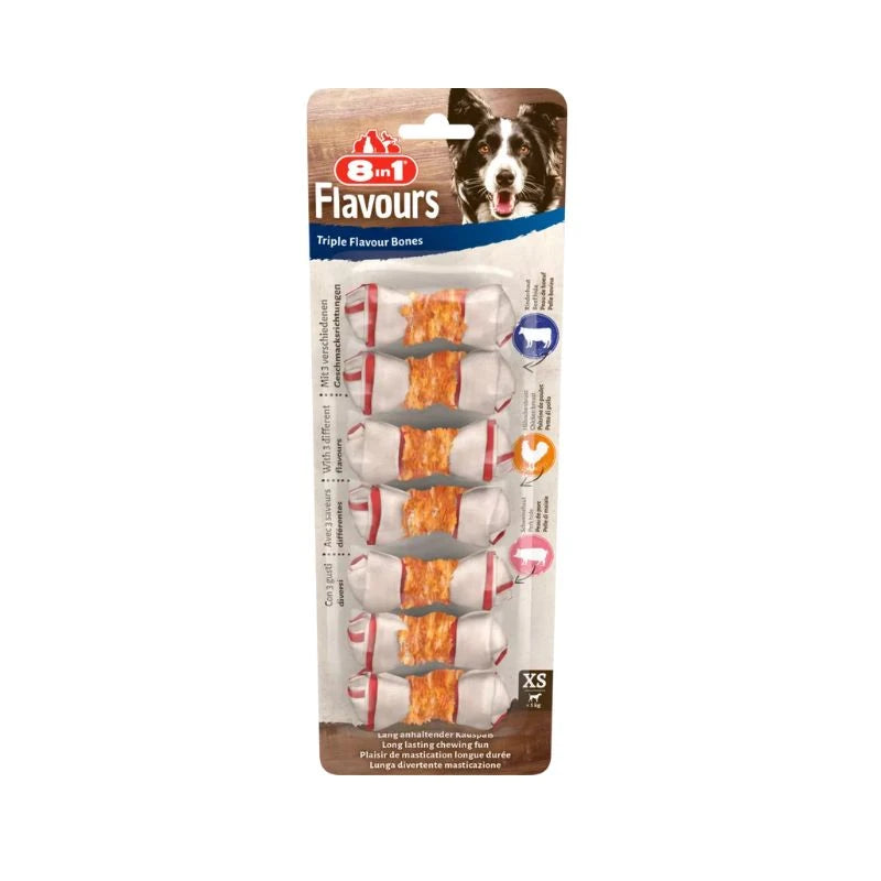 Os à mâcher Triple Flavour XS chien 8in1