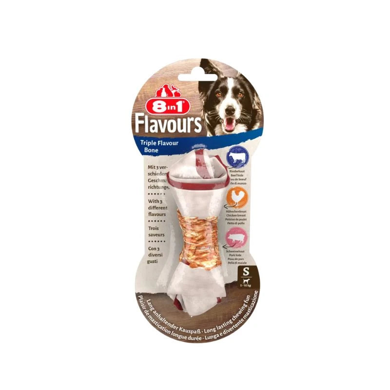 Os à mâcher Triple Flavour chien 8in1
