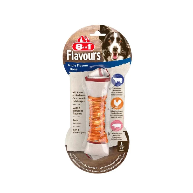 Os à mâcher Triple Flavour chien 8in1