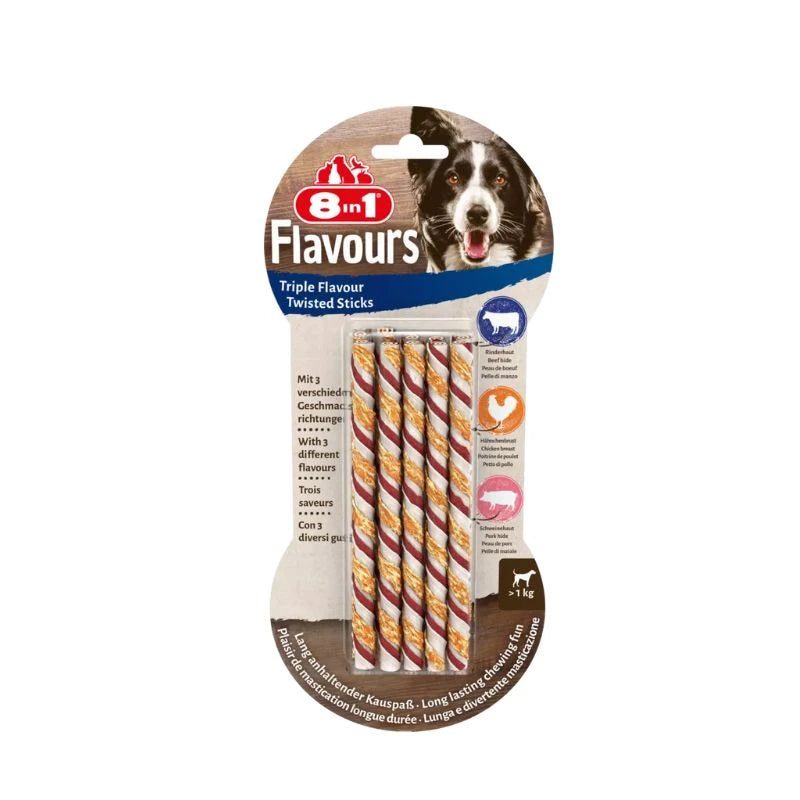 Sticks Triple Flavour x10 chien 8in1