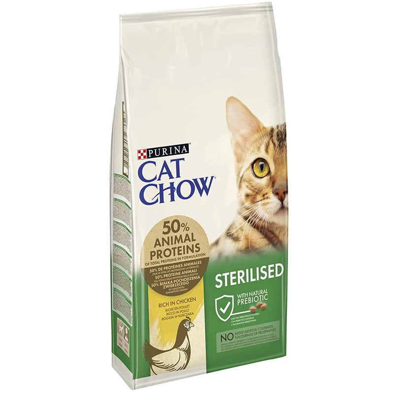 Croquettes chat stérilisé poulet Cat Chow 10 kg