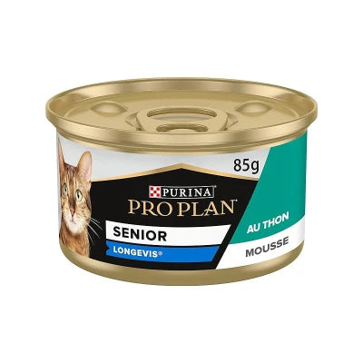 Pâtée chat senior thon mousse Pro Plan 85 g