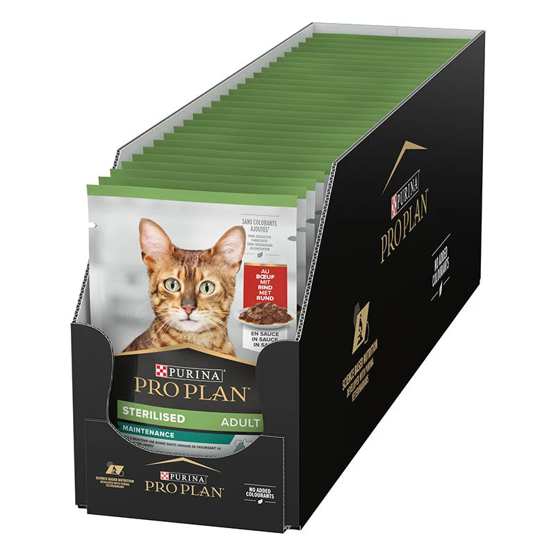 Sachet fraîcheur chat stérilisé bœuf en sauce Pro Plan Sterilised 85 g — Sachet 85 g (x26)