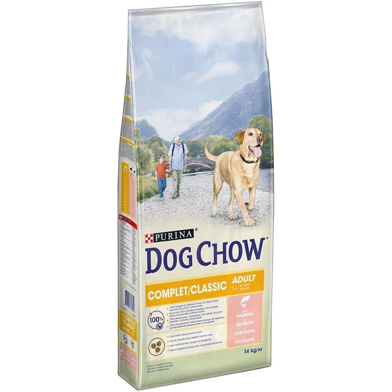 Croquettes chien adulte complet saumon Dog Chow 14 kg